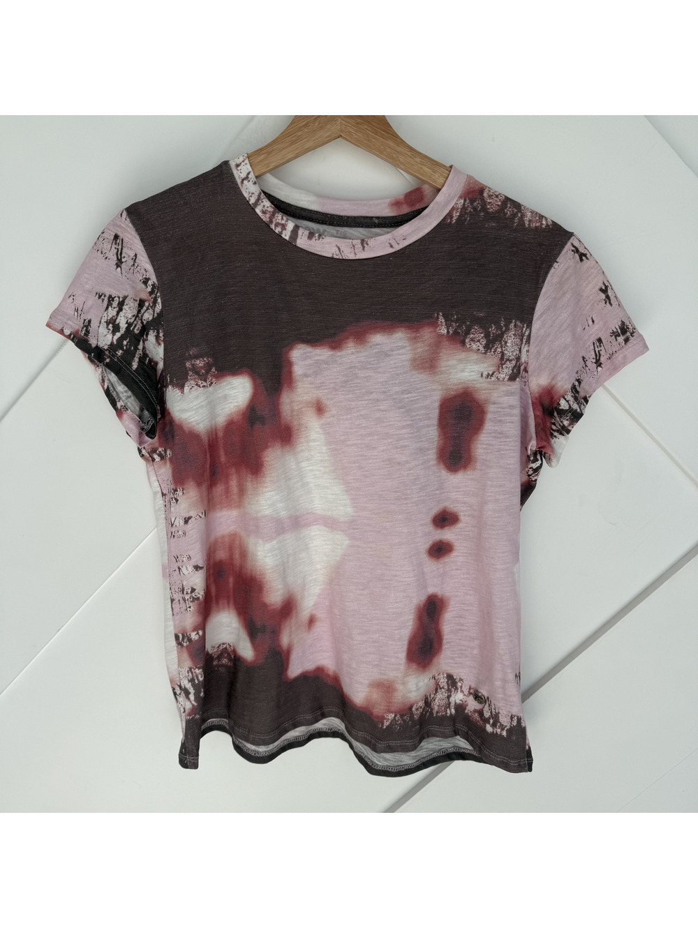 T by 7 for 9 Custo Dyed Upcycled Short Sleeve T-Shirt Medium